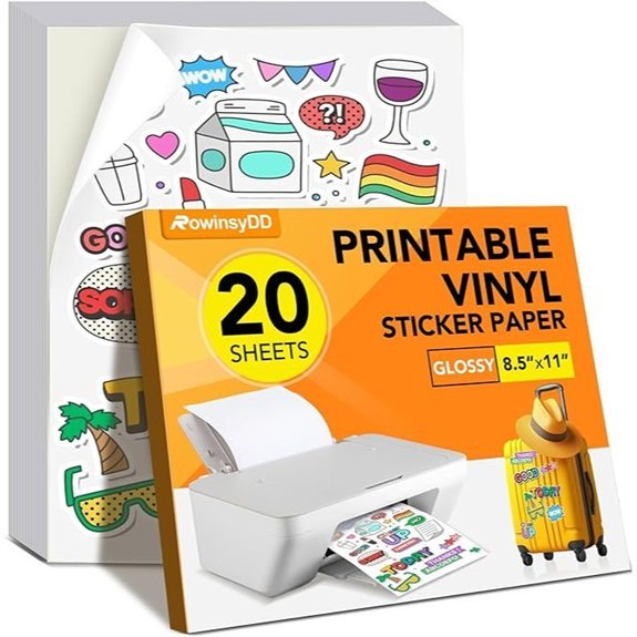 printable glossy vinyl stickers